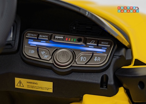 Lamborghini Revuelto na akumulator - żółty, 4x4, 2x45W i 2x35W, 12V/9Ah, pilot, ekoskóra, EVA [QLS-8603]
