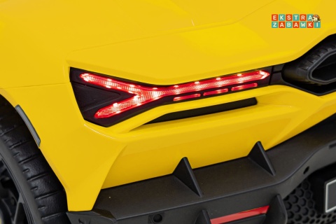 Lamborghini Revuelto na akumulator - żółty, 4x4, 2x45W i 2x35W, 12V/9Ah, pilot, ekoskóra, EVA [QLS-8603]