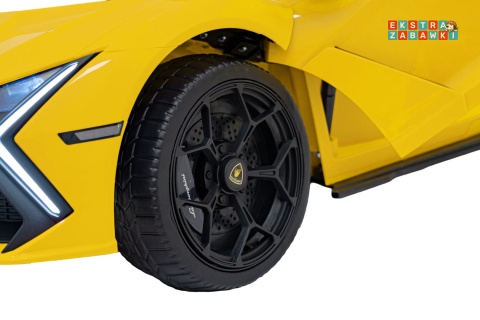 Lamborghini Revuelto na akumulator - żółty, 4x4, 2x45W i 2x35W, 12V/9Ah, pilot, ekoskóra, EVA [QLS-8603]