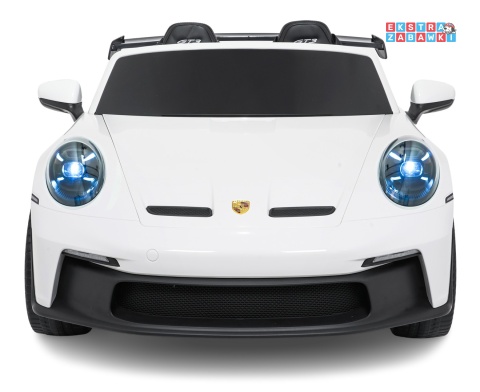 Porsche 911 GT3 STRONG dwuosobowe na akumulator - biały, 2x280W 24V/10Ah, wyciszone silniki, pilot, EVA, LED [DK-P911.STRONG]