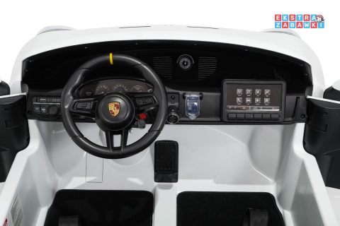 Porsche 911 GT3 STRONG dwuosobowe na akumulator - biały, 2x280W 24V/10Ah, wyciszone silniki, pilot, EVA, LED [DK-P911.STRONG]