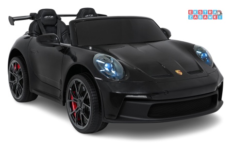 Porsche 911 GT3 dwuosobowe na akumulator - czarny, 4x200W 24V/10Ah, pilot, EVA, pasy, LED, panel muzyczny z BT [DK-P911]