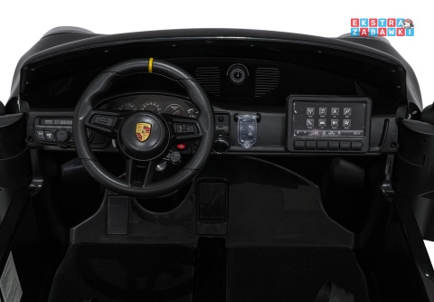 Porsche 911 GT3 dwuosobowe na akumulator - czarny, 4x200W 24V/10Ah, pilot, EVA, pasy, LED, panel muzyczny z BT [DK-P911]
