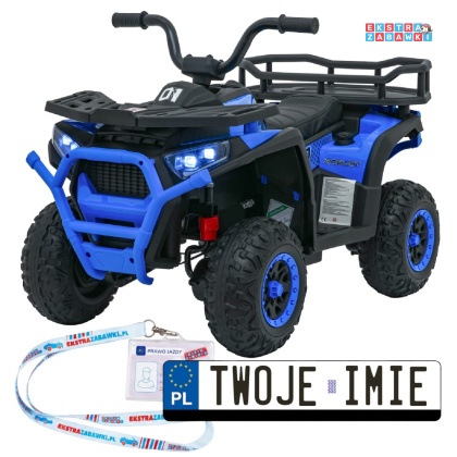 Quad ATV Robust 01 na akumulator - niebieski, 4x35W 12V/9Ah, EVA, LED, ekoskóra [XMX-651]
