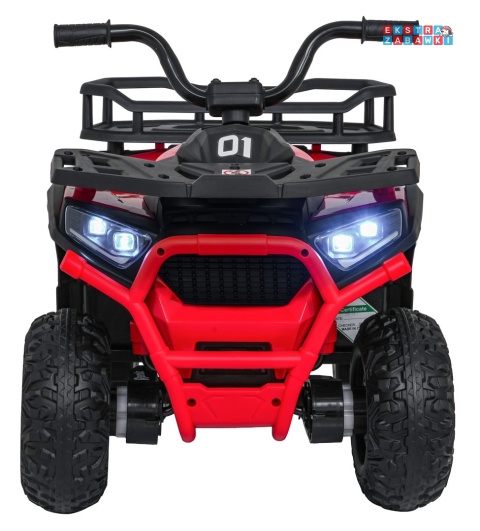 Quad ATV Robust 01 na akumulator - czerwony, 4x35W 12V/9Ah, EVA, LED, ekoskóra [XMX-651]