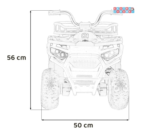 Quad ATV Robust 01 na akumulator - czerwony, 4x35W 12V/9Ah, EVA, LED, ekoskóra [XMX-651]