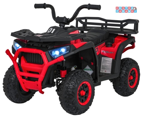 Quad ATV Robust 01 na akumulator - czerwony, 4x35W 12V/9Ah, EVA, LED, ekoskóra [XMX-651]