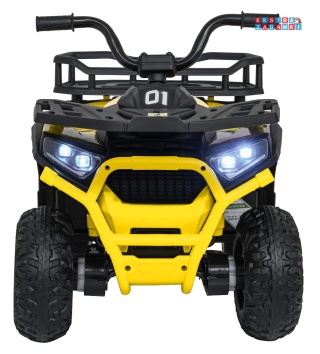 Quad ATV Robust 01 na akumulator - żółty, 4x35W 12V/9Ah, EVA, LED, ekoskóra [XMX-651]