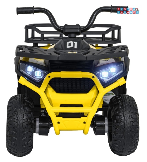 Quad ATV Robust 01 na akumulator - żółty, 4x35W 12V/9Ah, EVA, LED, ekoskóra [XMX-651]