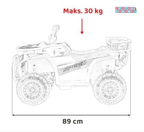 Quad ATV Robust 01 na akumulator - żółty, 4x35W 12V/9Ah, EVA, LED, ekoskóra [XMX-651]