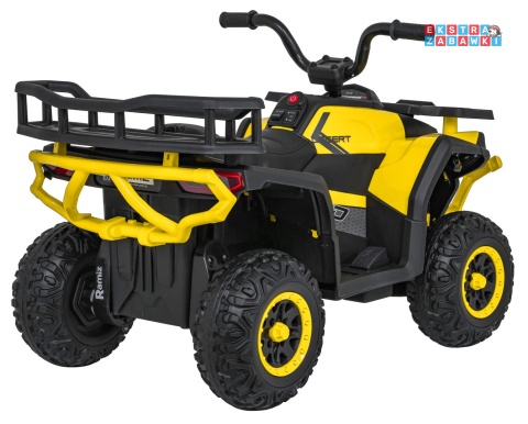 Quad ATV Robust 01 na akumulator - żółty, 4x35W 12V/9Ah, EVA, LED, ekoskóra [XMX-651]