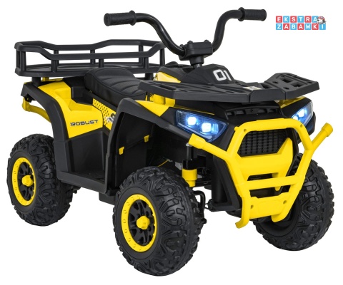 Quad ATV Robust 01 na akumulator - żółty, 4x35W 12V/9Ah, EVA, LED, ekoskóra [XMX-651]