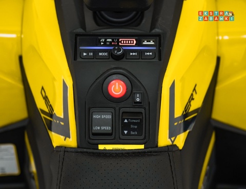 Quad ATV Robust 01 na akumulator - żółty, 4x35W 12V/9Ah, EVA, LED, ekoskóra [XMX-651]