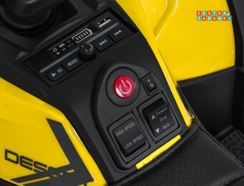 Quad ATV Robust 01 na akumulator - żółty, 4x35W 12V/9Ah, EVA, LED, ekoskóra [XMX-651]
