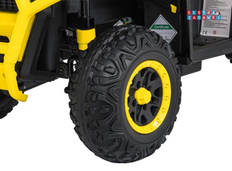 Quad ATV Robust 01 na akumulator - żółty, 4x35W 12V/9Ah, EVA, LED, ekoskóra [XMX-651]