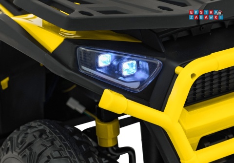 Quad ATV Robust 01 na akumulator - żółty, 4x35W 12V/9Ah, EVA, LED, ekoskóra [XMX-651]