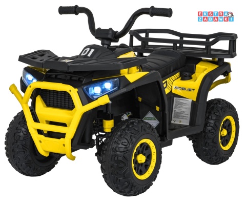Quad ATV Robust 01 na akumulator - żółty, 4x35W 12V/9Ah, EVA, LED, ekoskóra [XMX-651]