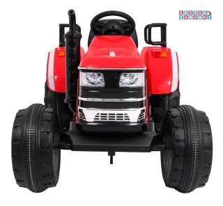 Traktor Blazin BW na akumulator - czerwony, 2x35W 12V/7Ah, pilot, panel muzyczny, wolny start, LED [HL-2788]
