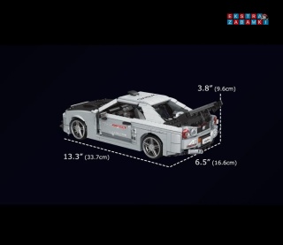 [10113] Mould king 1471 el. samochód model Skyline GTR R34 klocki konstrukcyjne