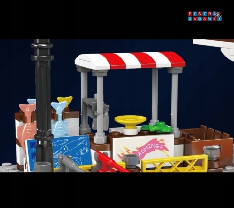 [10110] Mould king 800 el. przystań rybacka boat dock klocki konstrukcyjne