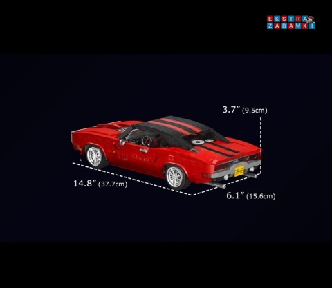 [10112] Mould king 1869 el. amerykański muscle car klocki konstrukcyjne