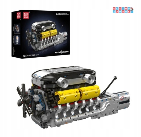 [10202] Mould king 1260 el. silnik V12 skrzynia biegów klocki Technic