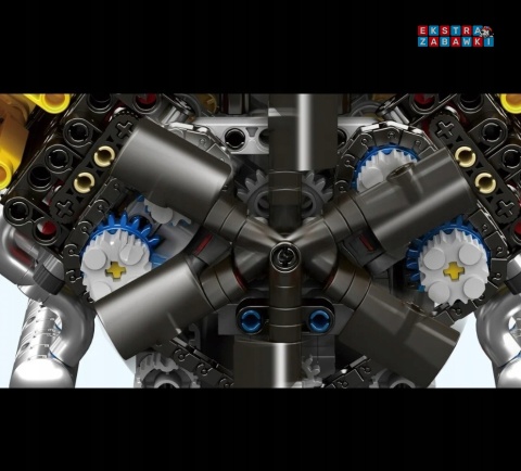 [10202] Mould king 1260 el. silnik V12 skrzynia biegów klocki Technic