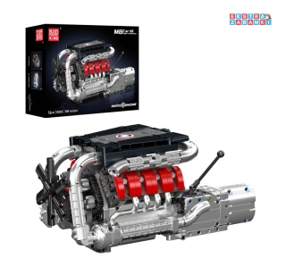 [10203] Mould king 1169 el. silnik V8 skrzynia biegów klocki Technic