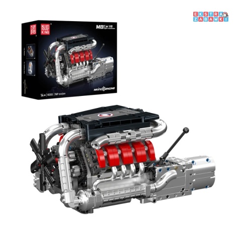 [10203] Mould king 1169 el. silnik V8 skrzynia biegów klocki Technic