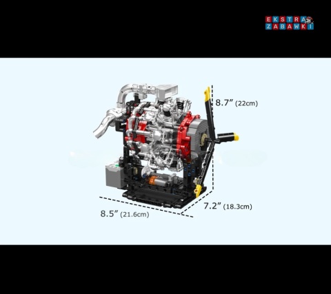 [10211] Mould king 1147 el. gwieździsty silnik lotniczy samolotu klocki Technic