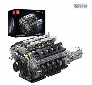 [10250] Mould king 1834 el. silnik LFA V10 skrzynia biegów klocki Technic