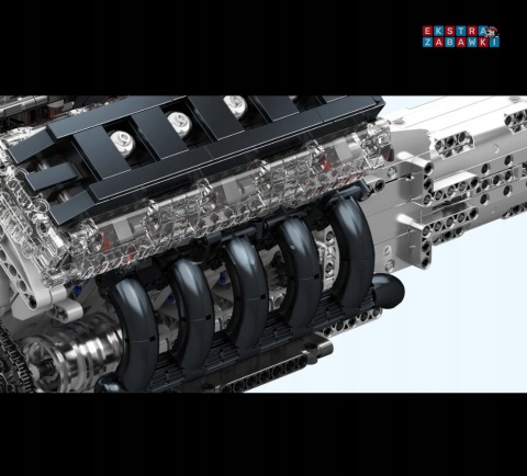 [10250] Mould king 1834 el. silnik LFA V10 skrzynia biegów klocki Technic