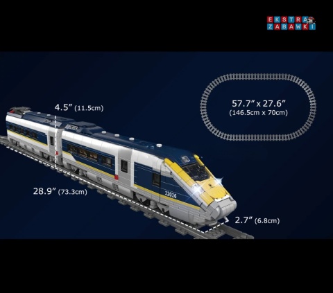 [12016] Mould king 1948 el. kolej pociąg Eurostar E320 klocki Technic