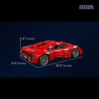 [13190] Mould king 4070 el. Super samochód Lykan HyperSport RC klocki Technic