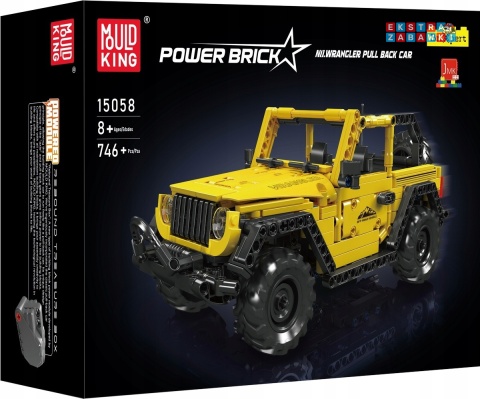 [15058] Mould king 746 el. Samochód Wrangler Pull Back klocki konstrukcyjne