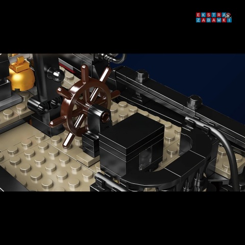 [13199] Mould king 3180 el. czarny statek piracki klocki konstrukcyjne