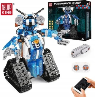 [15059] Mould king 369 el. Zdalnie sterowany niebieski robot klocki Technic