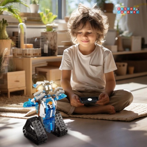 [15059] Mould king 369 el. Zdalnie sterowany niebieski robot klocki Technic