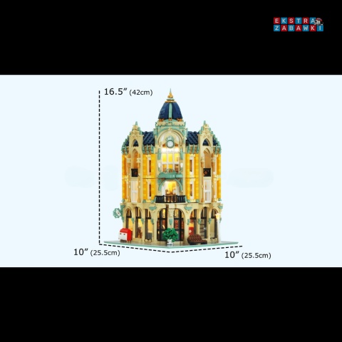 [16010] Mould king 4030 el. Budynek poczty z podświetleniem LED klocki konstrukcyjne