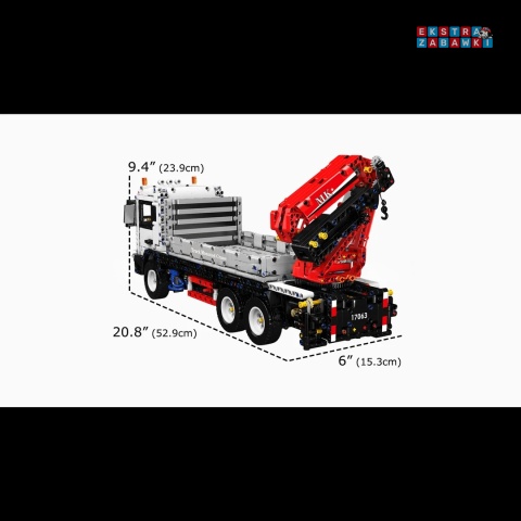 [17063] Mould king 2530 el. Biała ciężarówka z HDS RC klocki Technic