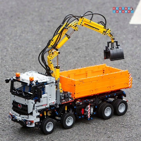 [19007S] Klocki 2970 el. Pojazd 2w1 maszyna budowlana koparka wywrotka RC Mould King