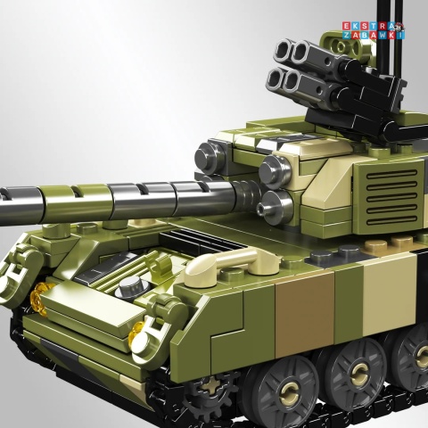 [24073] Klocki 513 el. konstrukcyjne Czołg z obozem wojskowym T-72B3 Mould King