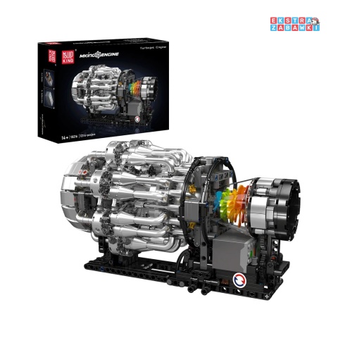 [10216] Klocki 1214 el. model odrzutowego silnika lotniczego Technic Mould King