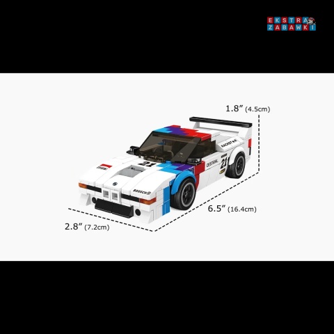 [27062S] Klocki Konstrukcyjne auto sportowe M1 białe 411 el. Mould King