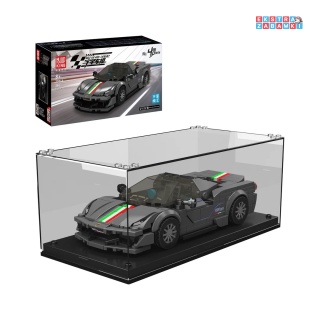 [27068S] Klocki Konstrukcyjne auto Speed 488 Pista czarne 384 el. Mould King