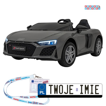 Brązowe Audi Spyder R8 Lift na akumulator - 2x200W, 24V/14Ah, ekoskóra - [A3000]