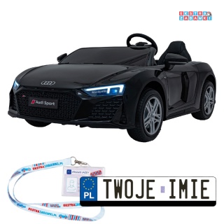 Audi Spyder R8 Lift na akumulator - czarny, 2x200W 24V/14Ah, ekoskóra - [A3000]