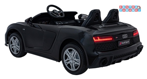 Audi Spyder R8 Lift na akumulator - czarny, 2x200W 24V/14Ah, ekoskóra - [A3000]