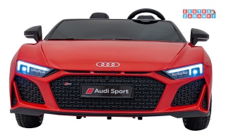 Czerwone Audi Spyder R8 Lift na akumulator - 2x200W, 24V/14Ah, ekoskóra - [A3000]