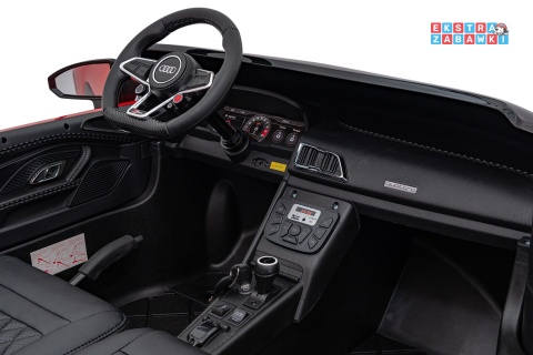 Czerwone Audi Spyder R8 Lift na akumulator - 2x200W, 24V/14Ah, ekoskóra - [A3000]
